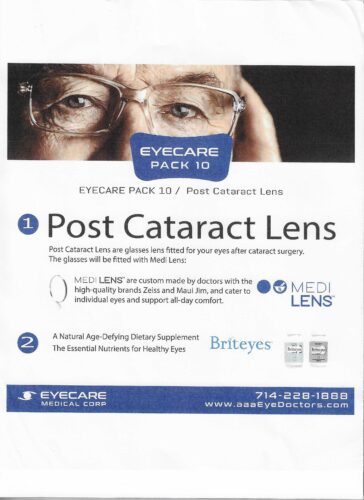 Post Cataract Lens